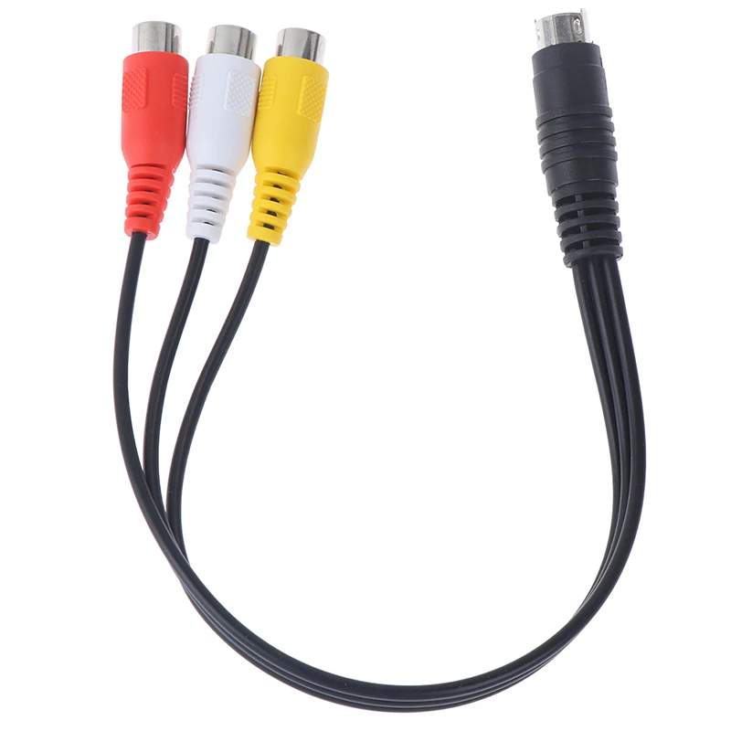 Новый 1 шт. 27 см медный Видео Аудио кабель 4 Pin до 3 RCA Женский ТВ Кабель-адаптер