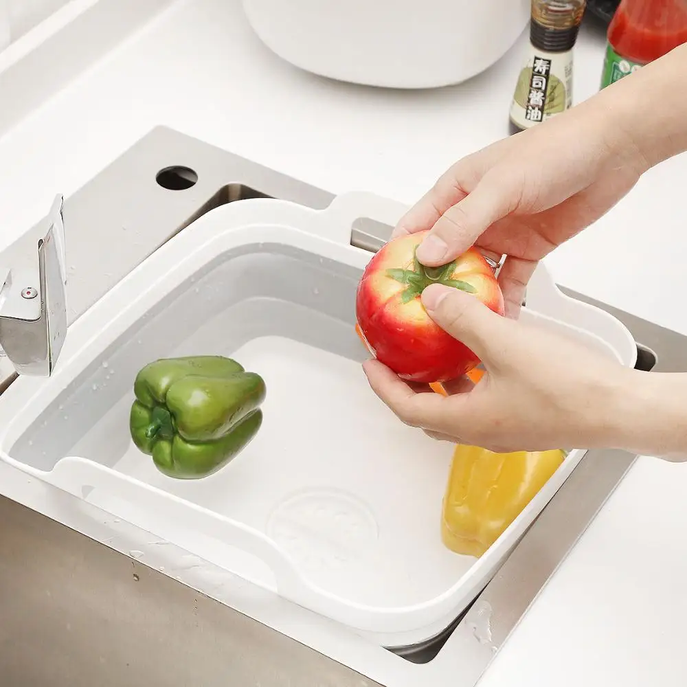 Folding Square Silicon Fruit Vegetable Washing Basin Sink Collapsible Drainer Basket Storage Foldable Strainer Kichen Supplies
Folding Square Silicon Fruit Vegetable Washing Basin Sink Collapsible Drainer Basket Storage Foldable Strainer Kichen Supplies