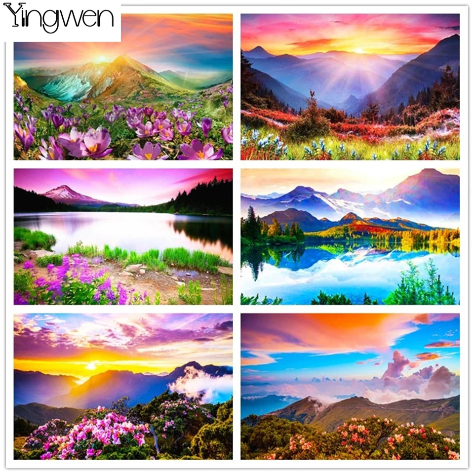 5D DIY Diamond Painting Art Mountains And Flowers Scenery Full Diamond Embroidery Sunset Mosaic Rhinestone Landscape Home Decor
5D DIY Diamond Painting Art Mountains And Flowers Scenery Full Diamond Embroidery Sunset Mosaic Rhinestone Landscape Home Decor