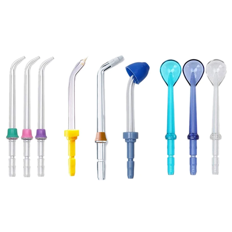 9Pcs/Set Water Flosser Nozzles Jet Wash Tooth Cleaner Irrigator Oral Hygiene Accessories for Waterpik Floss 
9Pcs/Set Water Flosser Nozzles Jet Wash Tooth Cleaner Irrigator Oral Hygiene Accessories for Waterpik Floss