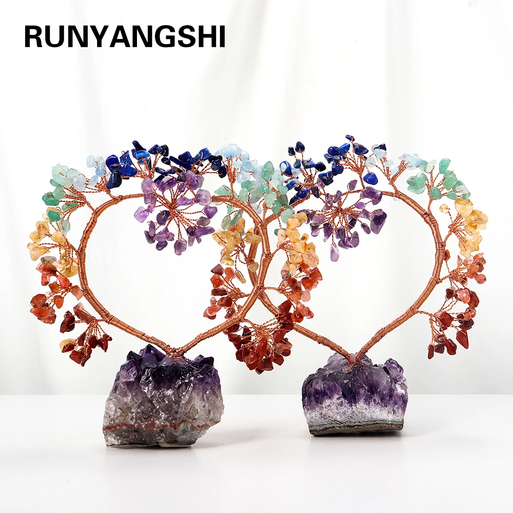 Natural Heart Chakra Crystal Tree Amethyst Cluster Base Money Tree Healing Gemstone Feng Shui Trees Home Office Table Decor
Natural Heart Chakra Crystal Tree Amethyst Cluster Base Money Tree Healing Gemstone Feng Shui Trees Home Office Table Decor