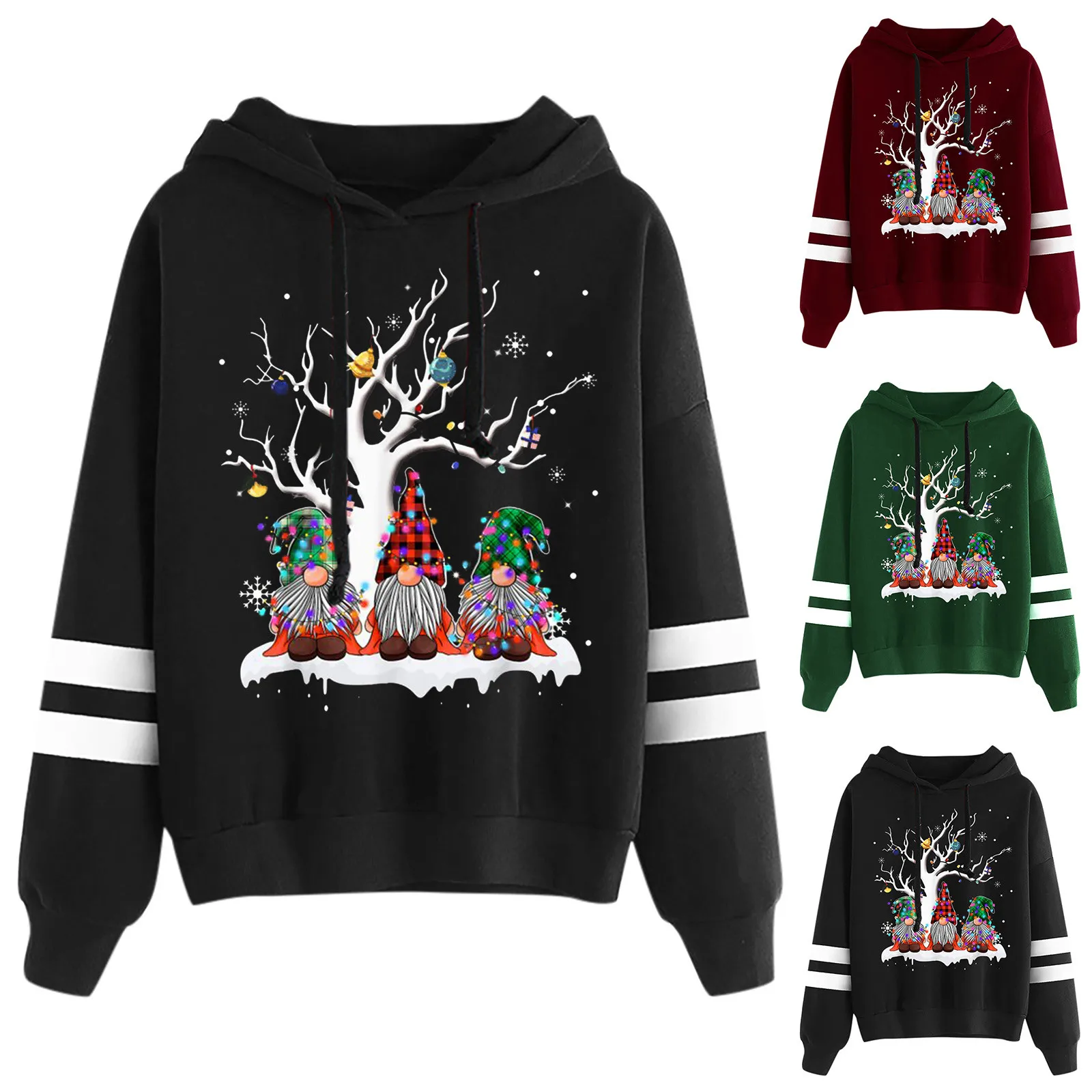 Women's Sweatshirt Tops Fashion Christmas Tree O Neck Long-sleeve Hooded Sweatshirt Tops Pullover Autumn Hooded Toppies #Q
Women's Sweatshirt Tops Fashion Christmas Tree O Neck Long-sleeve Hooded Sweatshirt Tops Pullover Autumn Hooded Toppies #Q