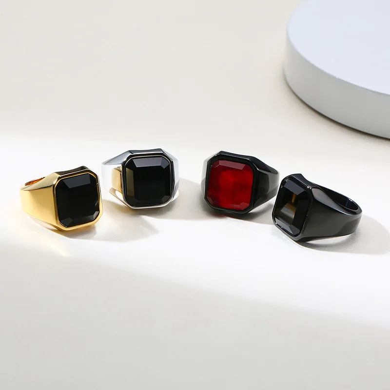 JHSL Big Men Red Black Stone Rings Gold Color Stainless Steel Fashion Jewelry Anniversary Gift Size 7 8 9 10 11 12
JHSL Big Men Red Black Stone Rings Gold Color Stainless Steel Fashion Jewelry Anniversary Gift Size 7 8 9 10 11 12