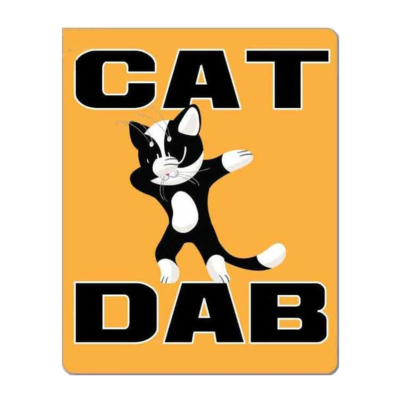 

13cm x 10.4cm for Dab Cat Dabbing Funny Car Stickers Sign Cartoon RV VAN 3D DIY Bumper Trunk Truck Graphics Vinyl JDM
