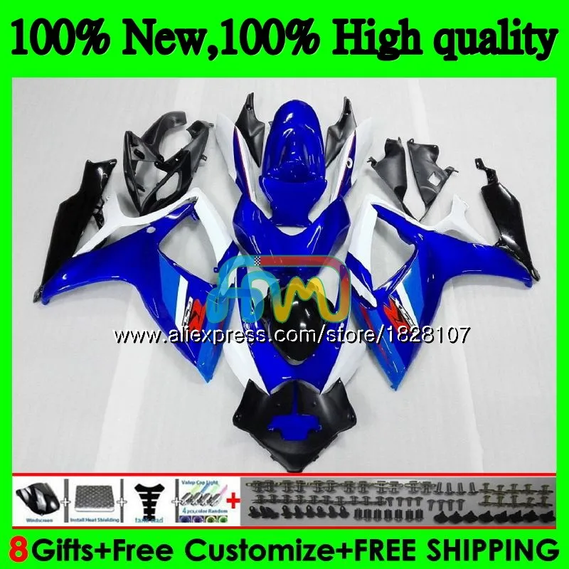 

600/750CC For SUZUKI Stock blue GSXR 600 750 CC GSX R750 GSX-R600 06 07 37BS.2 GSXR600 GSXR-750 K6 GSXR750 2006 2007 Fairings