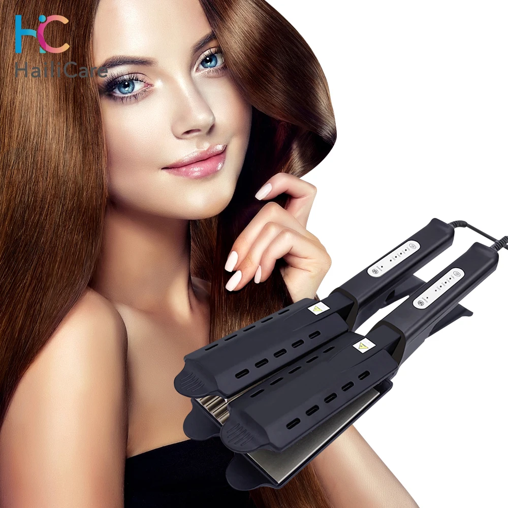 Выпрямитель для волос четырехзубчатая регулировка температуры керамический турмалин ионная плоская плойка Плойка для завивки волос для ж... 
Выпрямитель для волос четырехзубчатая регулировка температуры керамический турмалин ионная плоская плойка Плойка для завивки волос для ж...