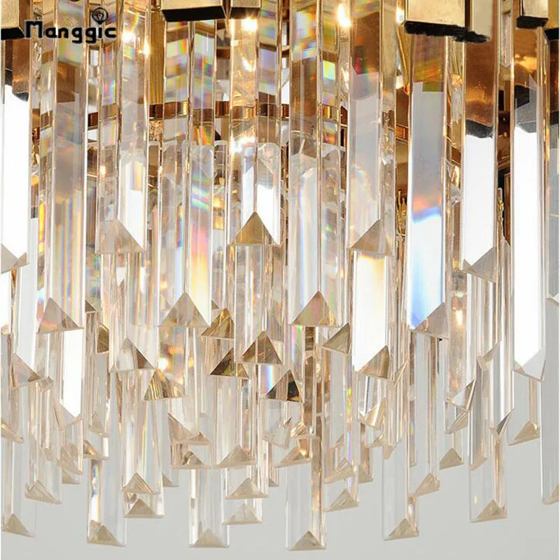 New Manggic luxury stainless steel crystal chandelier for living room Modern gold crystal chandelier LED lights
New Manggic luxury stainless steel crystal chandelier for living room Modern gold crystal chandelier LED lights