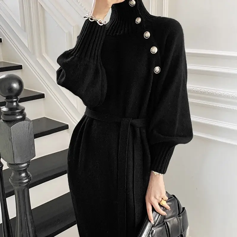 EBAIHUI Long Women Knitted Sashes Dress Winter Oversize Elegant Dress Spring Sweater Turtleneck Knitwear Robe 2021 Lady Clothes
EBAIHUI Long Women Knitted Sashes Dress Winter Oversize Elegant Dress Spring Sweater Turtleneck Knitwear Robe 2021 Lady Clothes