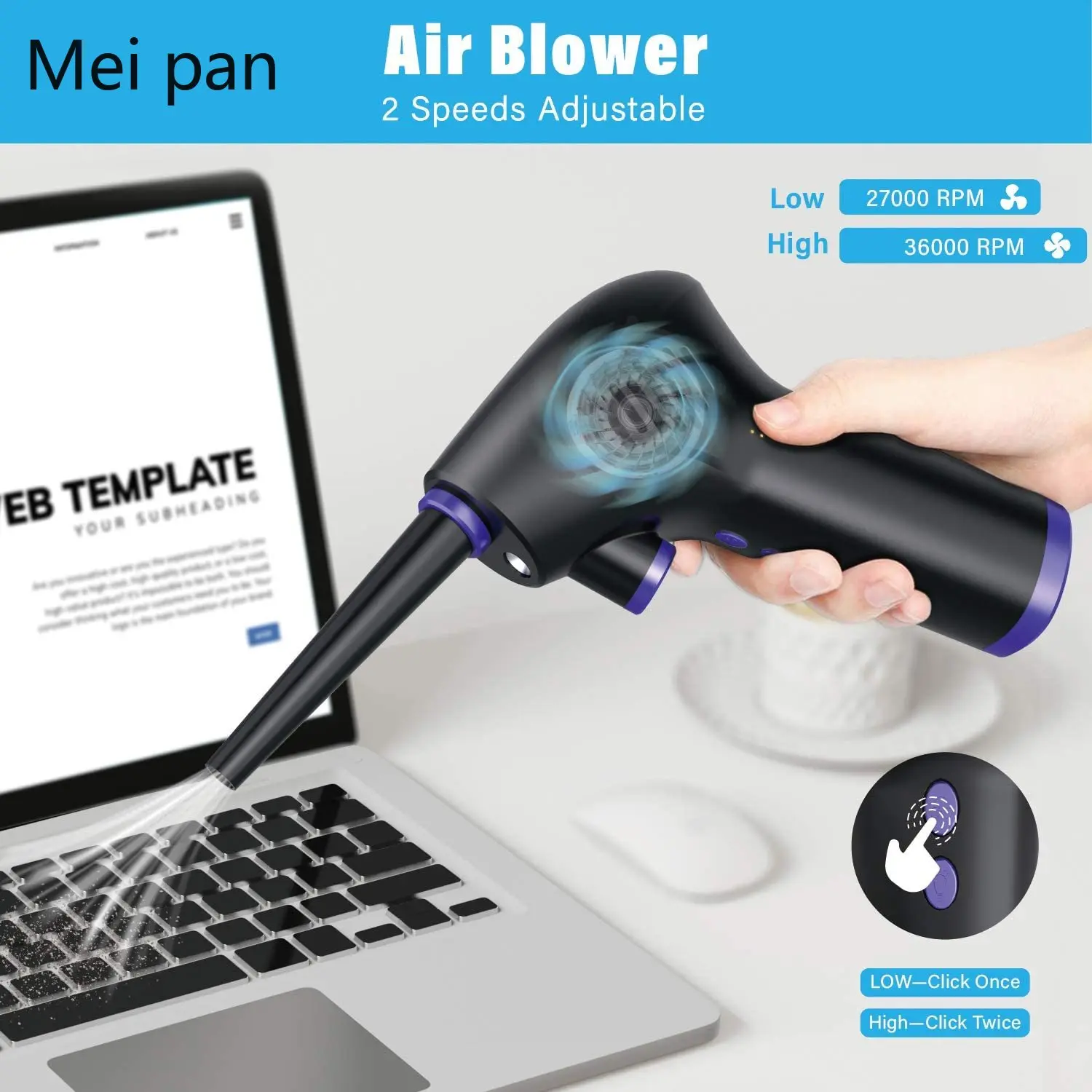 45000 RPM Wireless Air Duster Cleaner Blower Hand-Held Charging Cordless Dust Blower Tablet Laptop Computer Accessories
45000 RPM Wireless Air Duster Cleaner Blower Hand-Held Charging Cordless Dust Blower Tablet Laptop Computer Accessories