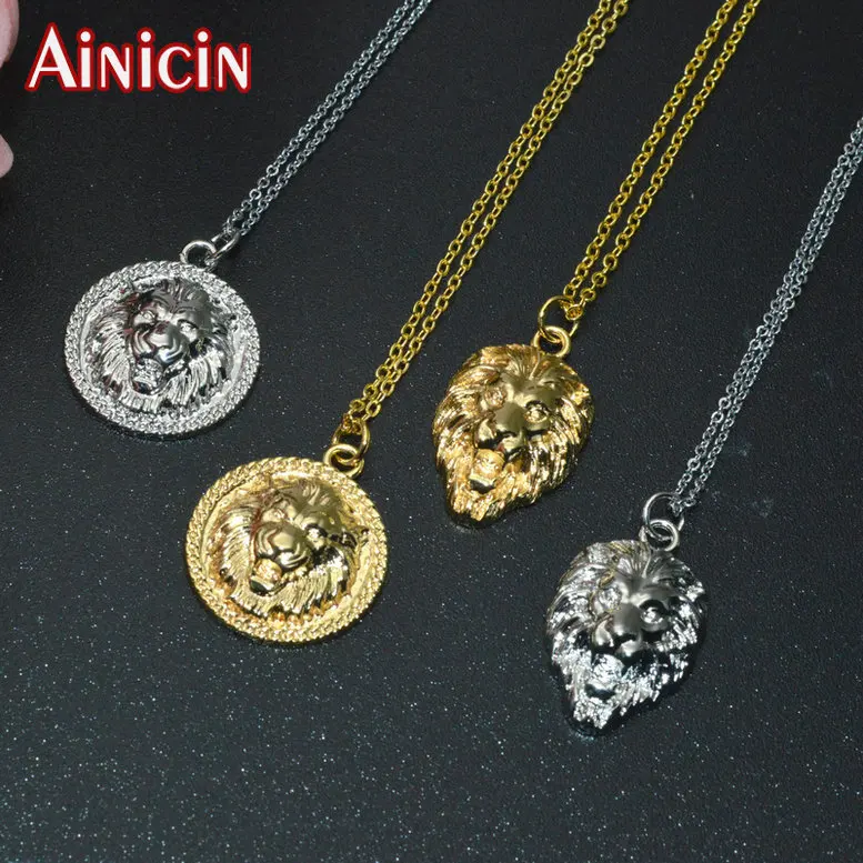 High Quality Gold Silver Plating Lion Head Tag Metal Pendants Fashion Unisex 45cm Chian Necklace Womne Gift 10pcs/lot
High Quality Gold Silver Plating Lion Head Tag Metal Pendants Fashion Unisex 45cm Chian Necklace Womne Gift 10pcs/lot