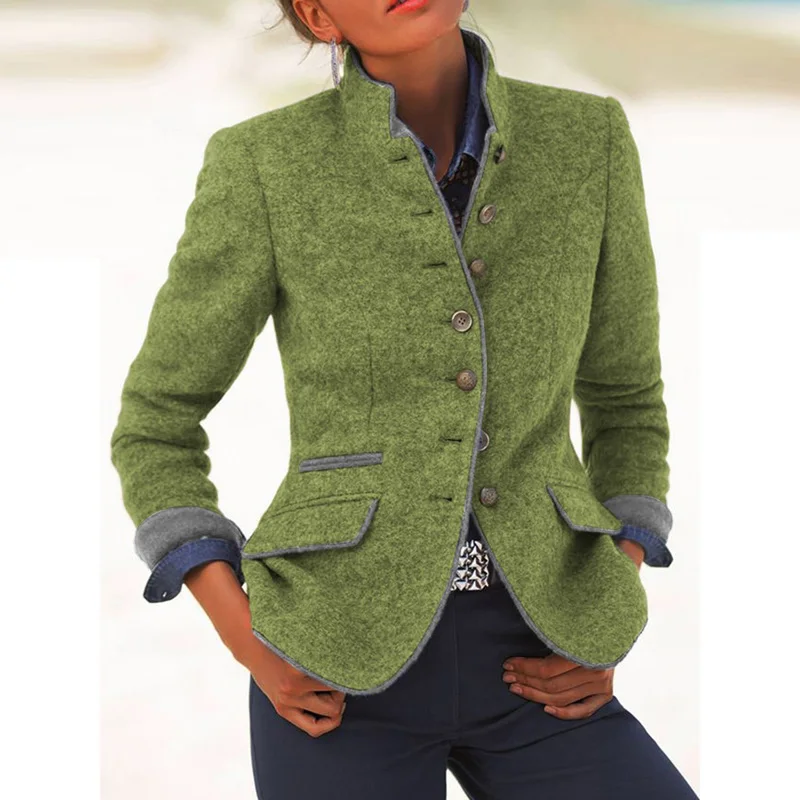 Fashion Spring Autumn Lady Jacket Coat Outwear Coat Jacket Women Slim Overcoat Casual Solid Color Button Coat Female Elegant Top
Fashion Spring Autumn Lady Jacket Coat Outwear Coat Jacket Women Slim Overcoat Casual Solid Color Button Coat Female Elegant Top