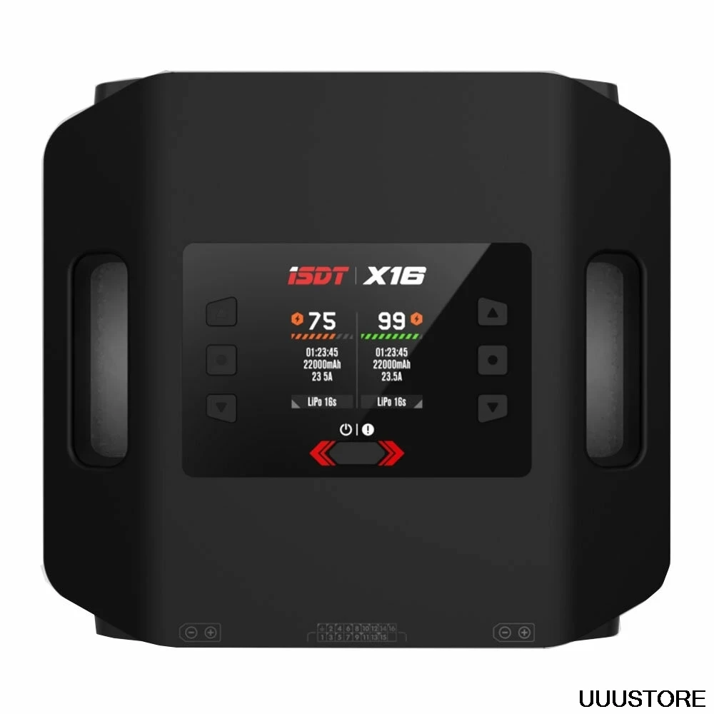 Двухканальное зарядное устройство ISDT X16 2X1100W 2X20A для литий-полимерных аккумуляторов 2-16S
Двухканальное зарядное устройство ISDT X16 2X1100W 2X20A для литий-полимерных аккумуляторов 2-16S