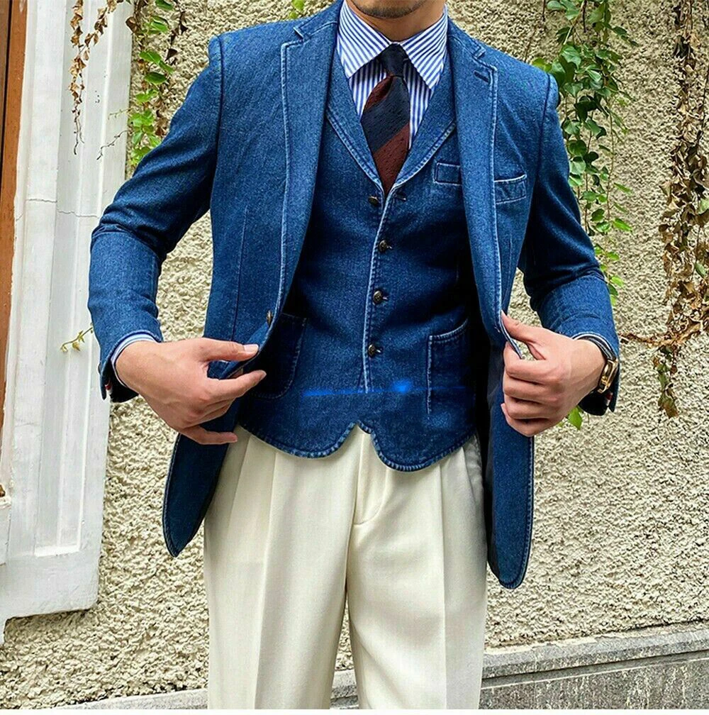 Summer Business Nav Blue 2 Piece Wedding Tuexdos Formal Prom Suit Party Blazer (Jacket+Vest) Chic Streetwear Custom Made
Summer Business Nav Blue 2 Piece Wedding Tuexdos Formal Prom Suit Party Blazer (Jacket+Vest) Chic Streetwear Custom Made