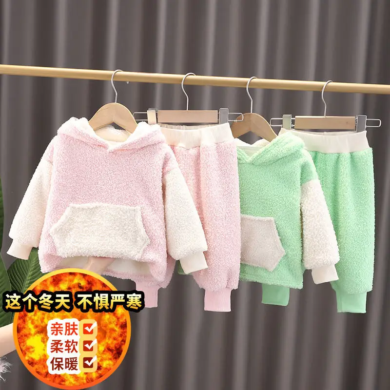 2022 Baby Fleece Clothing Sets Plus velvet Boys Girls Boy's Clothes Set Hoodie Kids Tracksuit Suit Spring Autumn Pullovers +Pant
2022 Baby Fleece Clothing Sets Plus velvet Boys Girls Boy's Clothes Set Hoodie Kids Tracksuit Suit Spring Autumn Pullovers +Pant