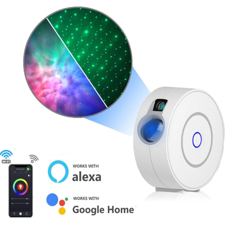 2020 Новый Tuya Smart Проектор звездного неба Wi-Fi лазерный проектор развевающийся