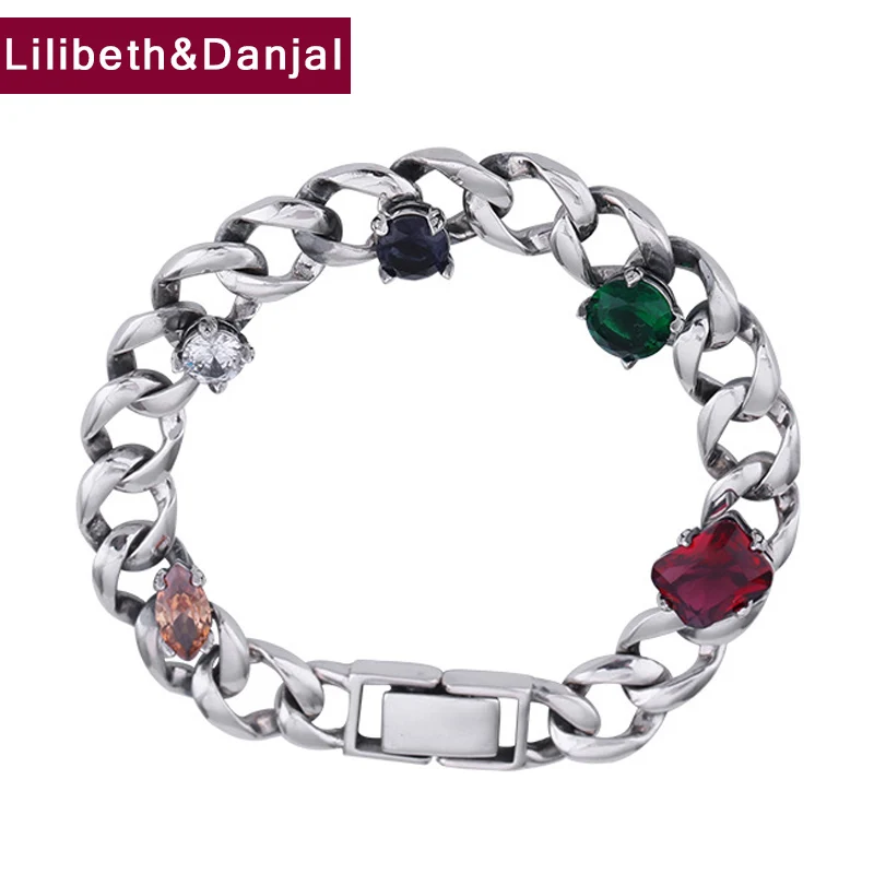 Inlaid Color Stone Bracelet Bangle Pure 925 Sterling Silver Fashion Making Vintage Fine Jewelry Women 2021 New Arrival Femme B16
Inlaid Color Stone Bracelet Bangle Pure 925 Sterling Silver Fashion Making Vintage Fine Jewelry Women 2021 New Arrival Femme B16
