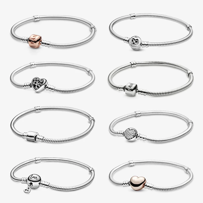 Лидер продаж, классический браслет с сердцем из серебра 100% пробы, 925 пробы 
Лидер продаж, классический браслет с сердцем из серебра 100% пробы, 925 пробы
