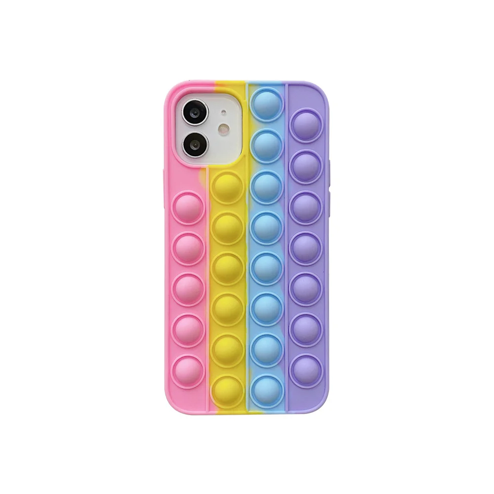 Rainbow Silicone Phone Cover For Iphone 11 12 Pro Max XR XS 7 8 Plus Pop Fidget Toys Push It Bubble Soft Silicone Phone Cover 
Rainbow Silicone Phone Cover For Iphone 11 12 Pro Max XR XS 7 8 Plus Pop Fidget Toys Push It Bubble Soft Silicone Phone Cover