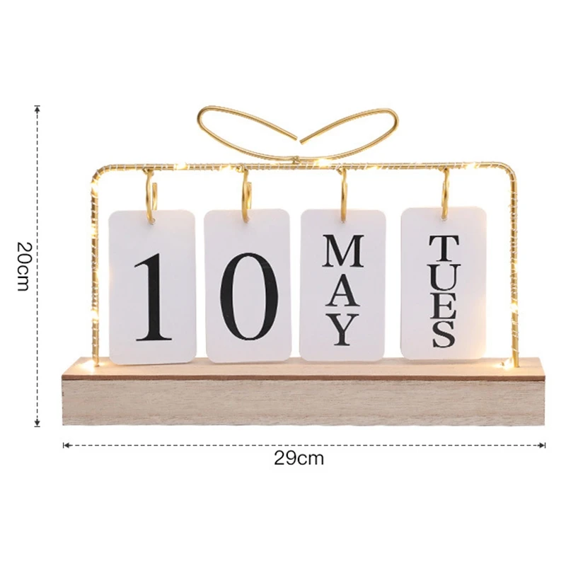 Wooden Calendar with Lamp Wrought Iron Flop Calendar Perpetual Calendar Ornaments New Creative Simple Nordic Net Red
Wooden Calendar with Lamp Wrought Iron Flop Calendar Perpetual Calendar Ornaments New Creative Simple Nordic Net Red