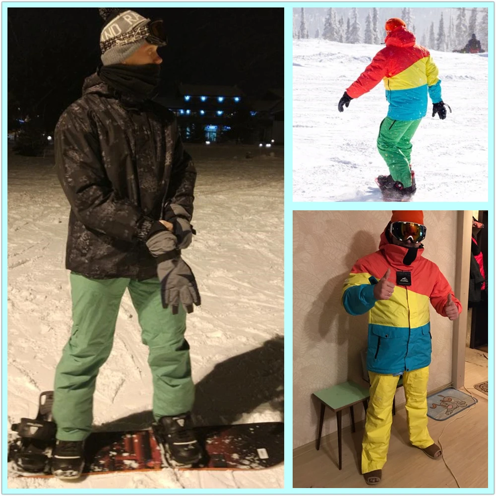 SAENSHING зимние лыжные брюки мужские водонепроницаемые ветрозащитные Утепленные
