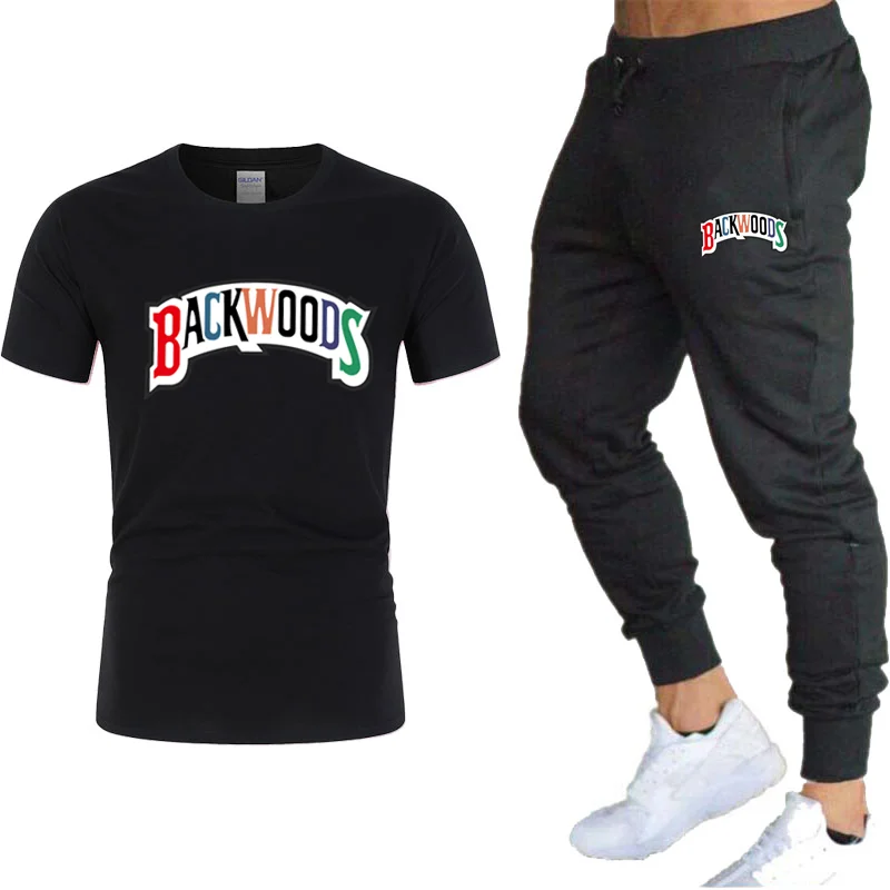 NEW Tracksuit Summer Clothes Sportswear Two Piece Set T Shirt Shorts Brand Track Clothing Male Sweatsuit Sports Suits Husband