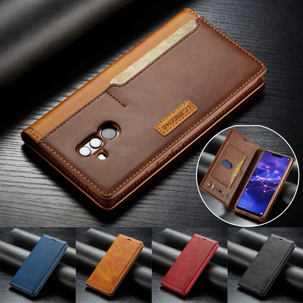 Роскошный Ретро флип чехол из искусственной кожи для Huawei Mate 20 Lite книжка с