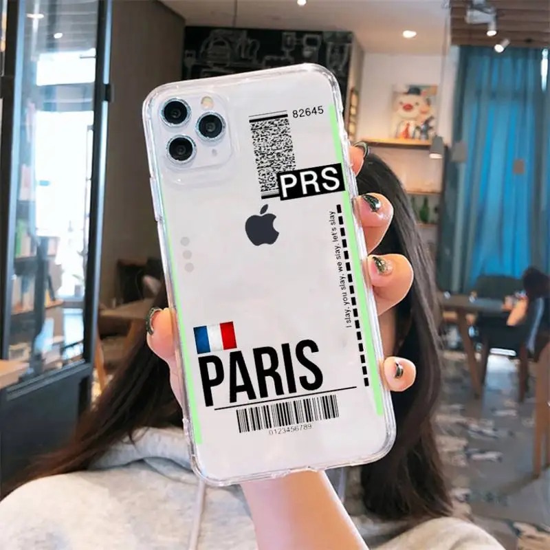 Air ticket USA London Paris Tokyo Phone Case Transparent for iPhone 6 7 8 11 12 s mini pro X XS XR MAX Plus cover funda shell 
Air ticket USA London Paris Tokyo Phone Case Transparent for iPhone 6 7 8 11 12 s mini pro X XS XR MAX Plus cover funda shell