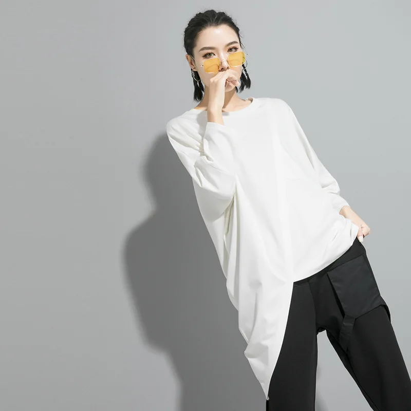 2020 New Summer Women Casual Loose Three Quarter Sleeve Black Irregular T-shirt Top Fashion Tees Oversize Streetwear WT34
2020 New Summer Women Casual Loose Three Quarter Sleeve Black Irregular T-shirt Top Fashion Tees Oversize Streetwear WT34