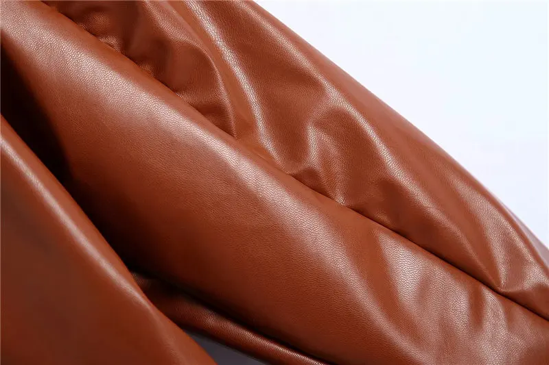 2021 Spring Autumn Brown Glossy Leather Blouse BF Retro Long Sleeve Buttoned Loose Straight-fit Fashion Blouse Coat Notched OL
2021 Spring Autumn Brown Glossy Leather Blouse BF Retro Long Sleeve Buttoned Loose Straight-fit Fashion Blouse Coat Notched OL