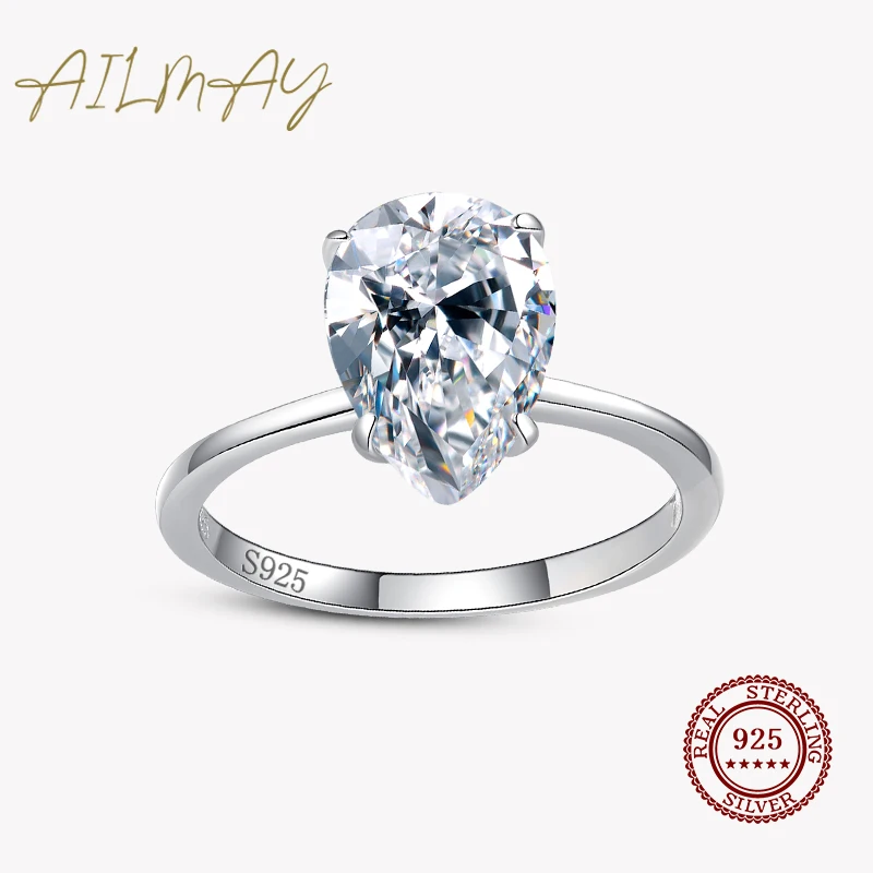 Ailmay Real 925 Sterling Silver 3CT Pear Water Drop Sparkling Clear CZ Ring For Women Wedding Statement Fine Silver Jewelry
Ailmay Real 925 Sterling Silver 3CT Pear Water Drop Sparkling Clear CZ Ring For Women Wedding Statement Fine Silver Jewelry
