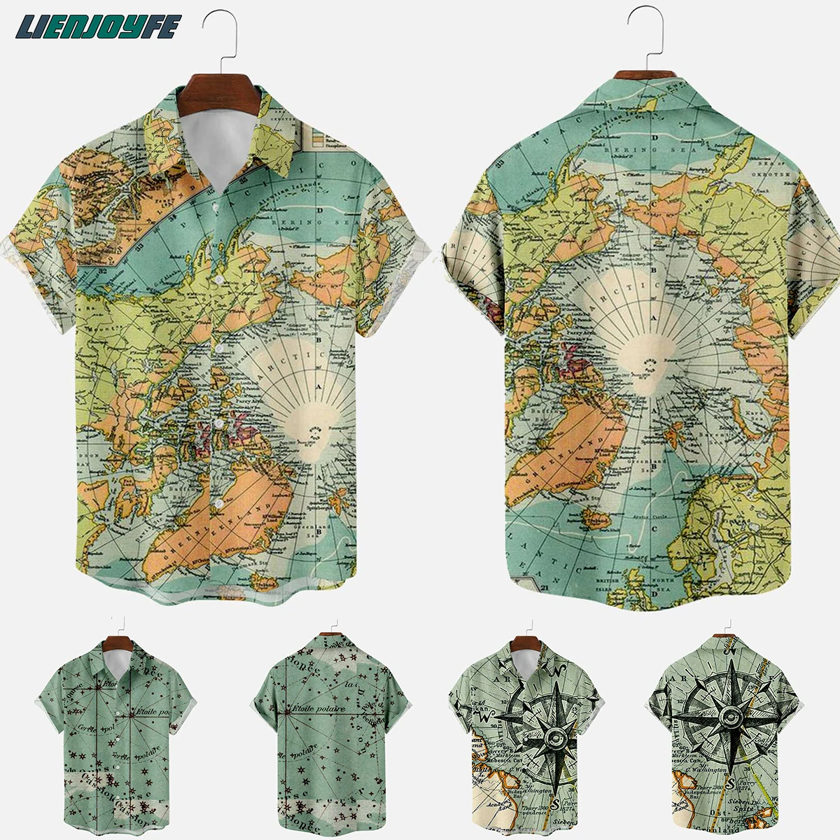 LIENJOYFE New Men's Short Sleeve Printed Shirts Summer Hawaiian Holiday Casual Buttons Shirts High Street Men's Clothing
LIENJOYFE New Men's Short Sleeve Printed Shirts Summer Hawaiian Holiday Casual Buttons Shirts High Street Men's Clothing