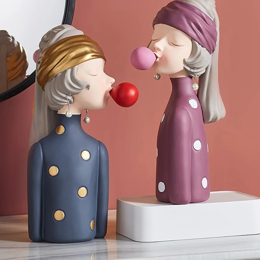 Cute Resin Modern Girl Statue Home Furnishing Crafts Decoration Cafe Room Table Figurines Wedding Gift Storage Plate Accessories
Cute Resin Modern Girl Statue Home Furnishing Crafts Decoration Cafe Room Table Figurines Wedding Gift Storage Plate Accessories