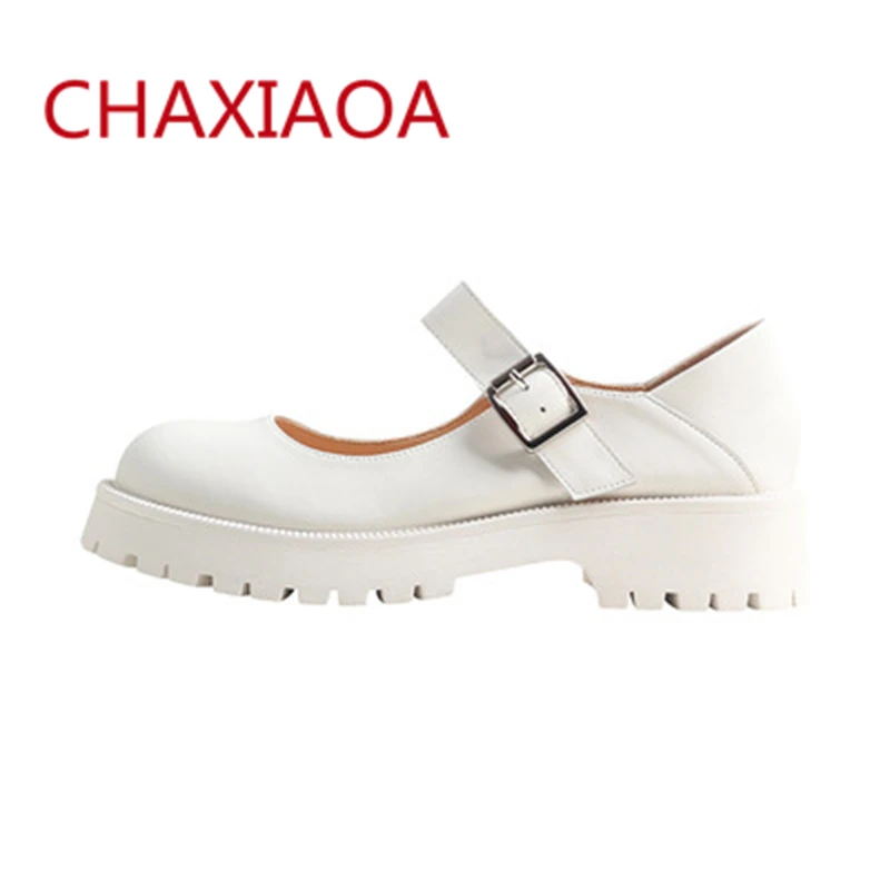 CHAXIAOA 2021 New Arrival Women Casual Shoes Round Toe Black White Leather Flats Fashion Ladies Mary Janes Shoes Woman Footwear
CHAXIAOA 2021 New Arrival Women Casual Shoes Round Toe Black White Leather Flats Fashion Ladies Mary Janes Shoes Woman Footwear