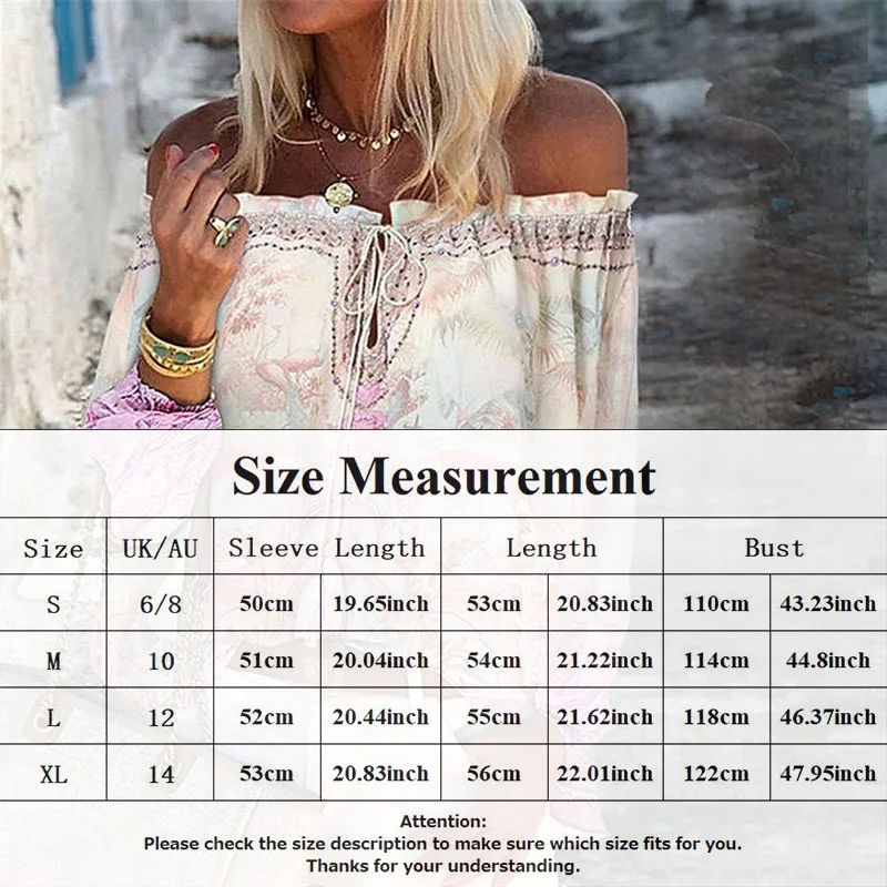 Women Retro Printed Vintage Slash Neck Strapless Flare Sleeve Blouse Autumn Casual Chiffon Top Ladies Clothes Outfit Shirts
Women Retro Printed Vintage Slash Neck Strapless Flare Sleeve Blouse Autumn Casual Chiffon Top Ladies Clothes Outfit Shirts