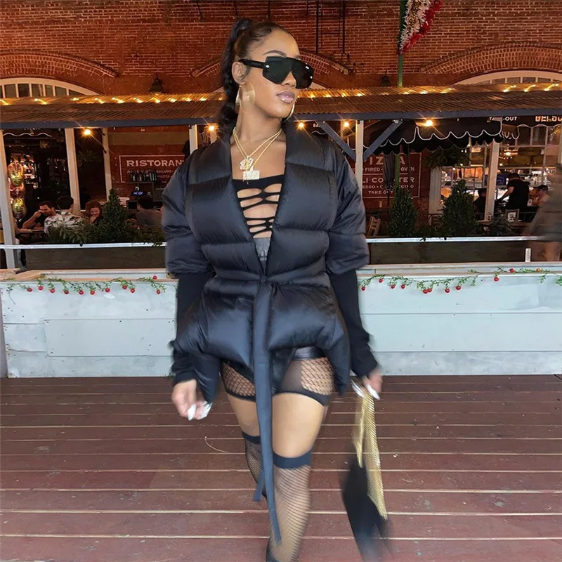Fashion Warm Cotton Jacket Solid Color Dark Buckle Bow Knot Large Belt Coat Avant-Garde For Women Go Out Street Commute
Fashion Warm Cotton Jacket Solid Color Dark Buckle Bow Knot Large Belt Coat Avant-Garde For Women Go Out Street Commute