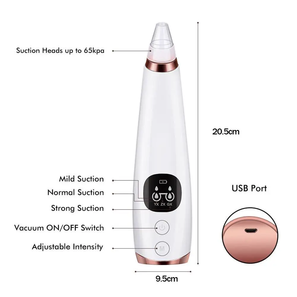 1Pcs Blackhead Remover Vacuum Pore Cleanser Acne Extractor Kit Six Kinds Of Suction Head USB Charging Mode Clean Tools
1Pcs Blackhead Remover Vacuum Pore Cleanser Acne Extractor Kit Six Kinds Of Suction Head USB Charging Mode Clean Tools