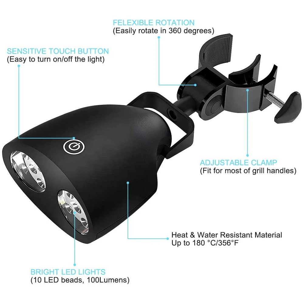 LED Barbecue Grill Light Touch Switch Dimmable 200lm LED BBQ Light 360 Degree Adjustable Cycling lamp For Party Outdoor Camping
LED Barbecue Grill Light Touch Switch Dimmable 200lm LED BBQ Light 360 Degree Adjustable Cycling lamp For Party Outdoor Camping