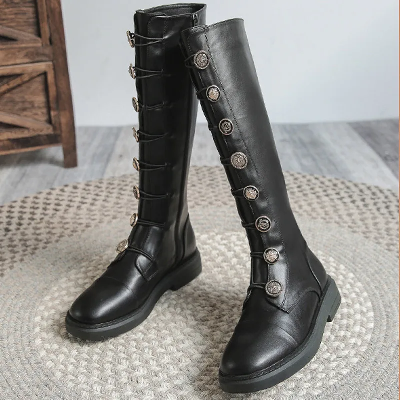 Women Vintage Boots Platform Button Lace Up Side Zipper Women's Mid-calf Boots Autumn Winter Sexy Fashion Females Ankle Boots
Women Vintage Boots Platform Button Lace Up Side Zipper Women's Mid-calf Boots Autumn Winter Sexy Fashion Females Ankle Boots