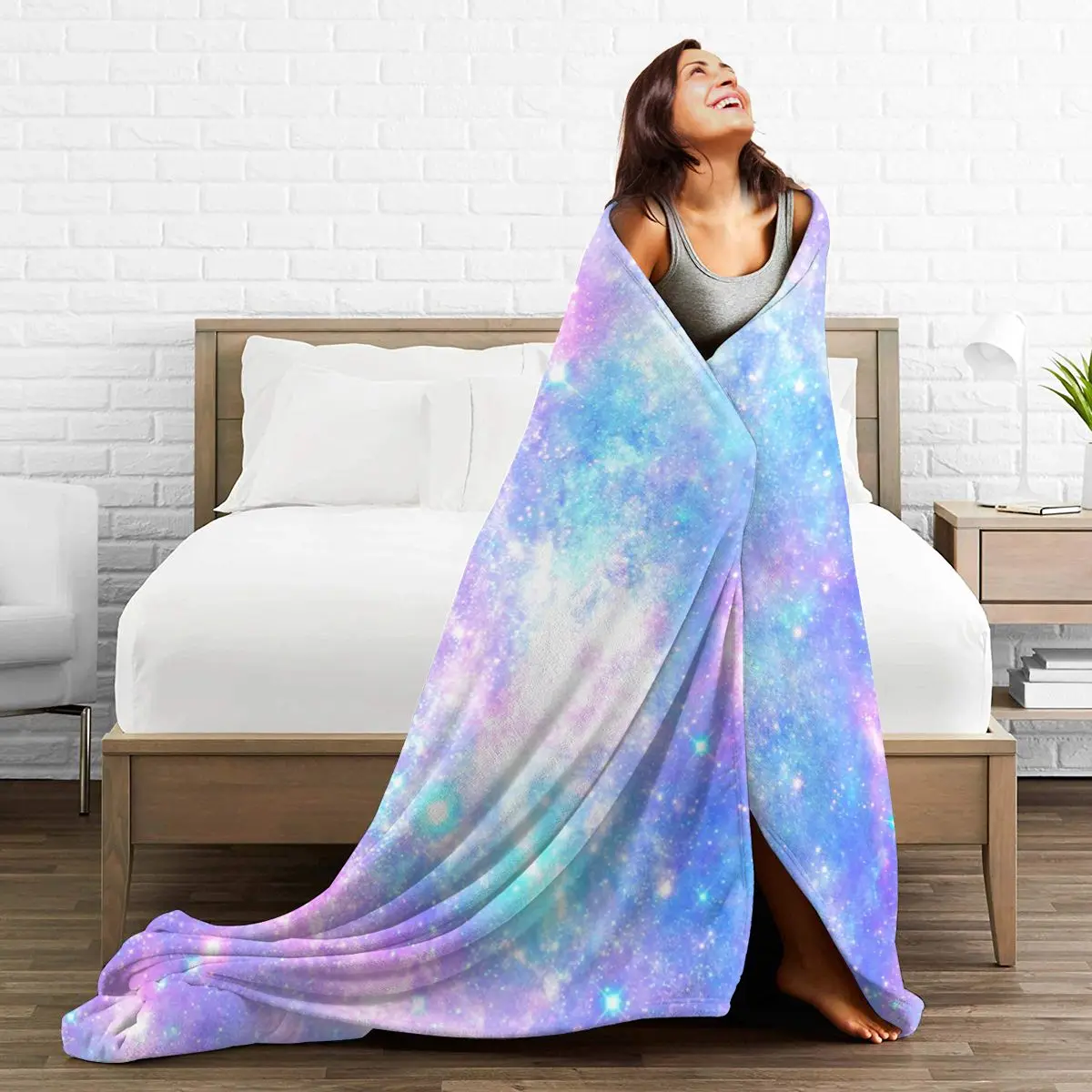 Unique Blanket to Family Friends Pink And Blue Magical Galaxy Star Print Durable Super Soft Comfortable for Home Gift Blanket
Unique Blanket to Family Friends Pink And Blue Magical Galaxy Star Print Durable Super Soft Comfortable for Home Gift Blanket