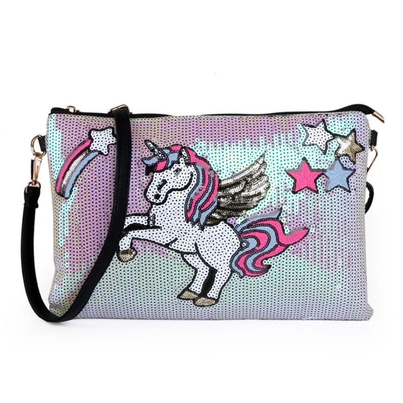 Cartoon Pegasus Women Bags Leather Glitter Sequins Envelops Purse Chain Shoulder Bag Cross Body Satchels Bag Casual Clutch Bags
Cartoon Pegasus Women Bags Leather Glitter Sequins Envelops Purse Chain Shoulder Bag Cross Body Satchels Bag Casual Clutch Bags