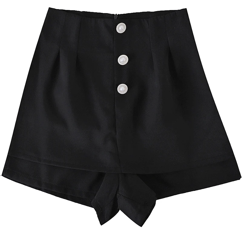Fitaylor Summer New Office Lady High Waist Double-deck Shorts Women Casual Buttons Solid Color White Black Wide Leg Shorts
Fitaylor Summer New Office Lady High Waist Double-deck Shorts Women Casual Buttons Solid Color White Black Wide Leg Shorts