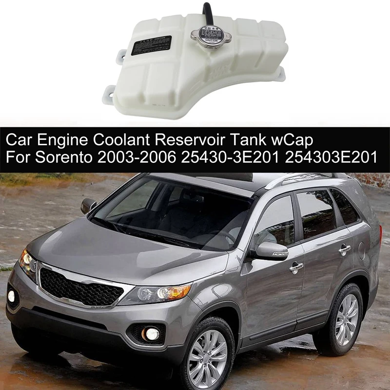 Car Engine Coolant Reservoir Tank with Cap for Kia Sorento 2003-2006 25430-3E201 254303E201
Car Engine Coolant Reservoir Tank with Cap for Kia Sorento 2003-2006 25430-3E201 254303E201