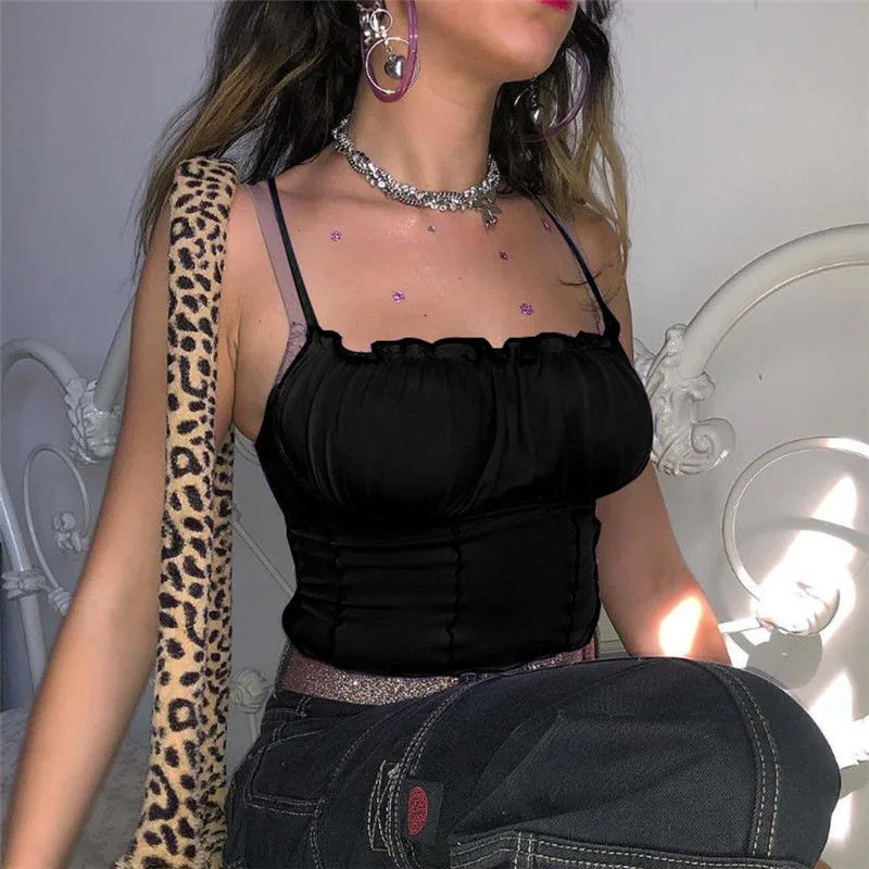 Sexy 2019 Summer Women Ruffles Tank Top Fashion Ladies Sleeveless Strapless Ruched Slim Crop Top Camisole Female Clothing Tanks
Sexy 2019 Summer Women Ruffles Tank Top Fashion Ladies Sleeveless Strapless Ruched Slim Crop Top Camisole Female Clothing Tanks