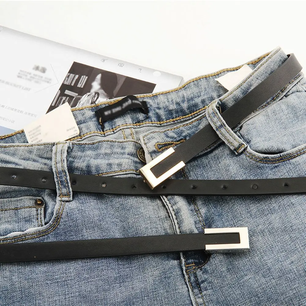 Snap Buckle Thin Belt Simple Fashion Versatile Men Women Belt D-Dhaped Metal Buckle Jeans Dress Gown Decorative Belt
Snap Buckle Thin Belt Simple Fashion Versatile Men Women Belt D-Dhaped Metal Buckle Jeans Dress Gown Decorative Belt