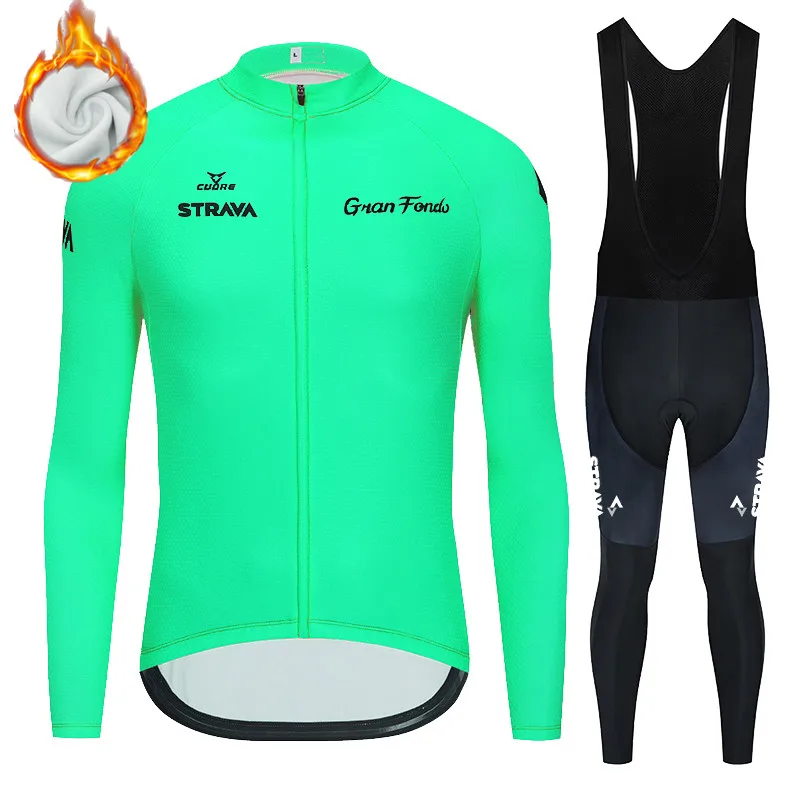 STRAVA 2021 Maillot Cycliste Men Winter Thermal Fleece Cycling Clothes Men's Jersey Suit Outdoor Riding Bike MTB Bib Pants Set
STRAVA 2021 Maillot Cycliste Men Winter Thermal Fleece Cycling Clothes Men's Jersey Suit Outdoor Riding Bike MTB Bib Pants Set