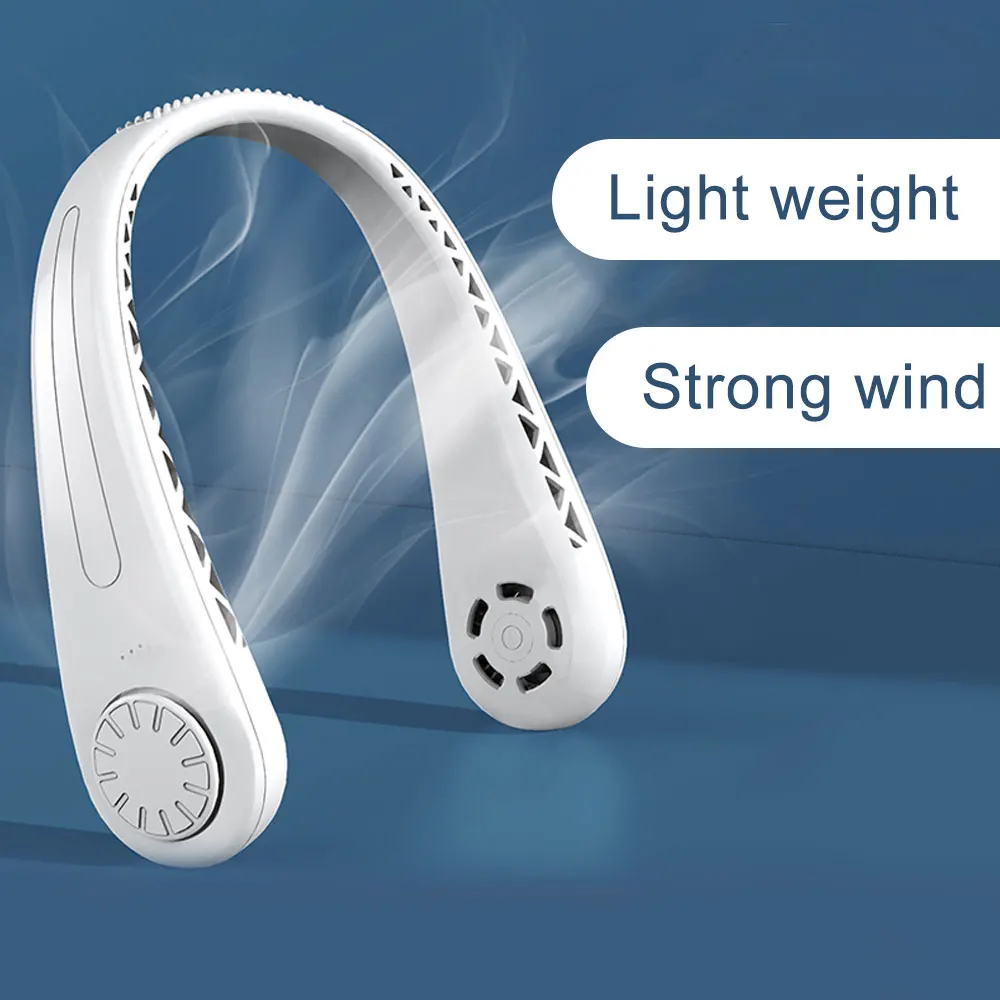 Leafless Hanging Neck Fan USB Sports Fan Charging Ultra-quiet Portable Small Electric Fan Portable Air Conditioner Fan Outdoor 
Leafless Hanging Neck Fan USB Sports Fan Charging Ultra-quiet Portable Small Electric Fan Portable Air Conditioner Fan Outdoor