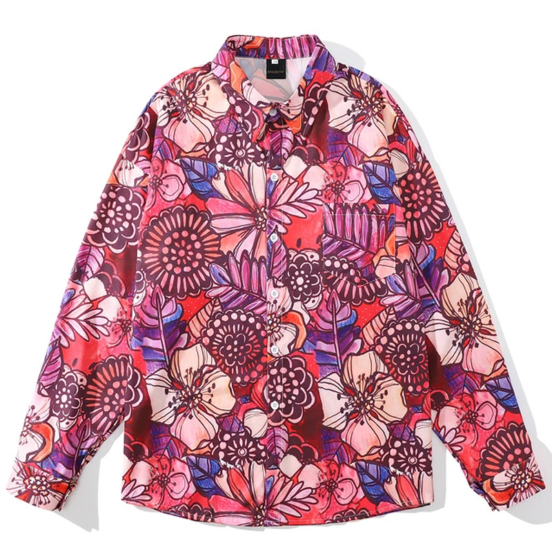 Men's Floral Print Hawaii Beach Shirts Male Harajuku Button Shirts Streetwear Fall Long Sleeve Oversize Blouse camisa masculina
Men's Floral Print Hawaii Beach Shirts Male Harajuku Button Shirts Streetwear Fall Long Sleeve Oversize Blouse camisa masculina