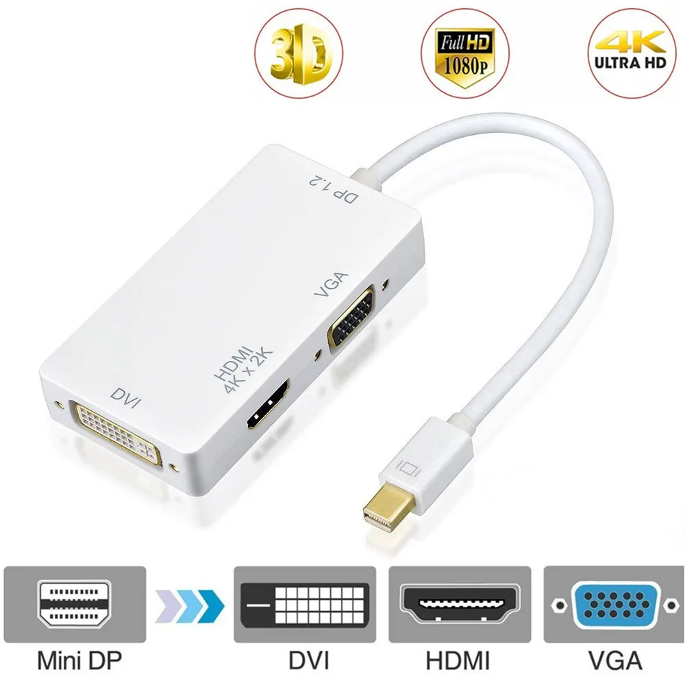 Многопортовый адаптер Thunderbolt 2 Mini Displayport для VGA Hdmi 4K Dvi macbook Mac book pro Surface|Кабели VGA| |