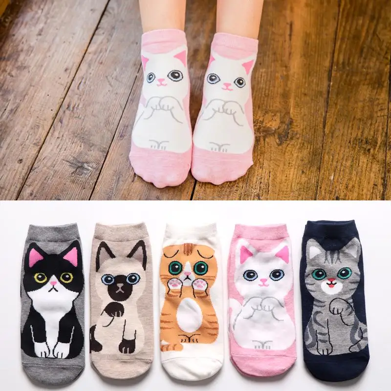 1pc Women Cotton Socks Breathable Low Tube Sweat Absorbing Soft Casual Cute Cartoon Cat Pattern Printed Girls Hosiery Fashion
1pc Women Cotton Socks Breathable Low Tube Sweat Absorbing Soft Casual Cute Cartoon Cat Pattern Printed Girls Hosiery Fashion