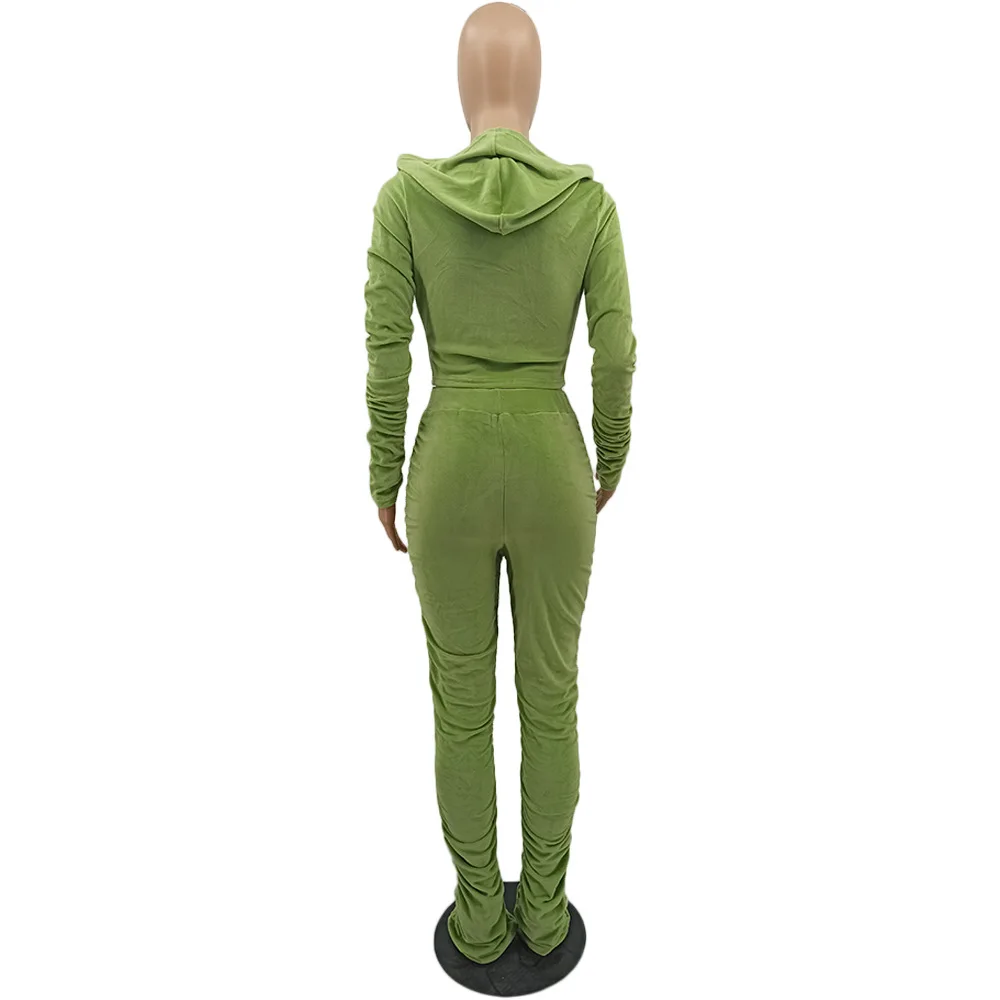 Autumn Velvet Stacked Women's Set Zipper Hoodies Ruched Pants Set Sport Tracksuit Two Piece Outfit Active Sweatshirt Long Sleeve
Autumn Velvet Stacked Women's Set Zipper Hoodies Ruched Pants Set Sport Tracksuit Two Piece Outfit Active Sweatshirt Long Sleeve